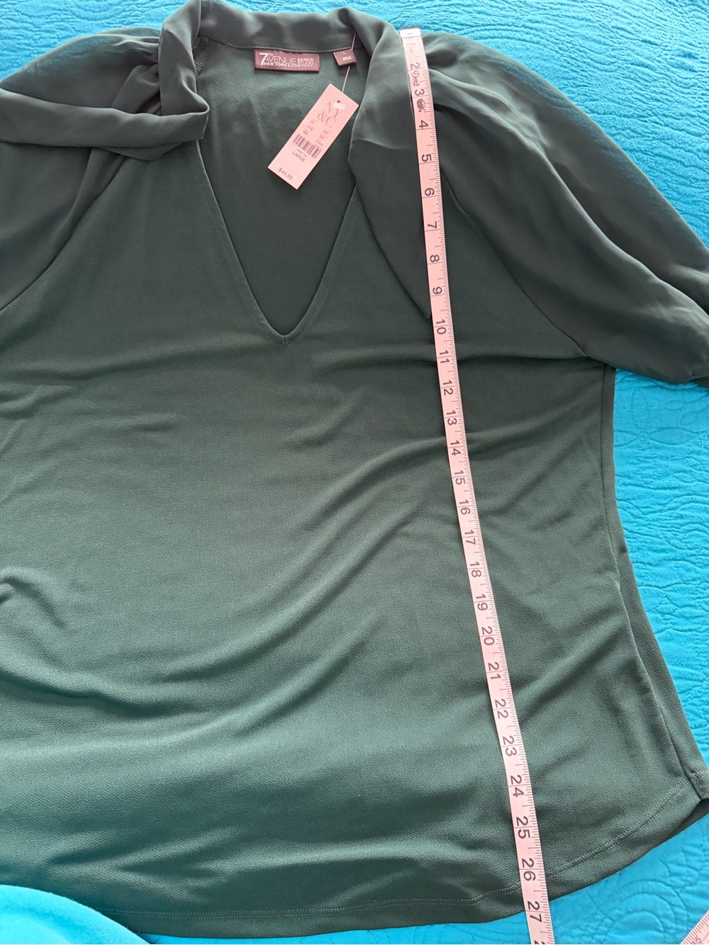 New York & Company Hunter Green Women's top - Picture 9 of 10